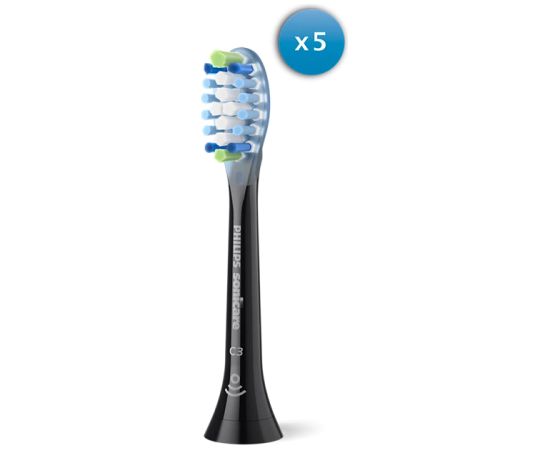 Philips Sonicare C3 Premium Plaque Defence zobu birstes uzgaļi, komplektā 4 + 1 gab, melns - HX9045/88