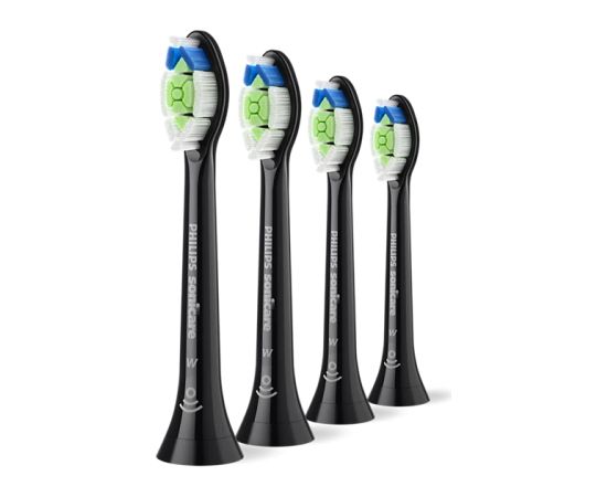 Philips Sonicare W2 Optimal White  standarta zobu birstes uzgalis, 4 gab, melns - HX6064/88