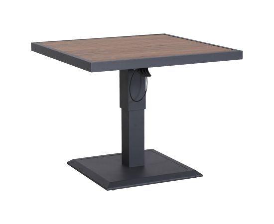 Table PARKER 90x90xH52-75cm, grey