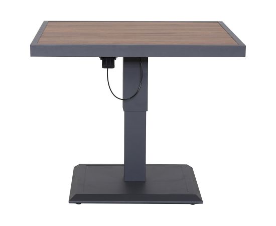 Table PARKER 90x90xH52-75cm, grey