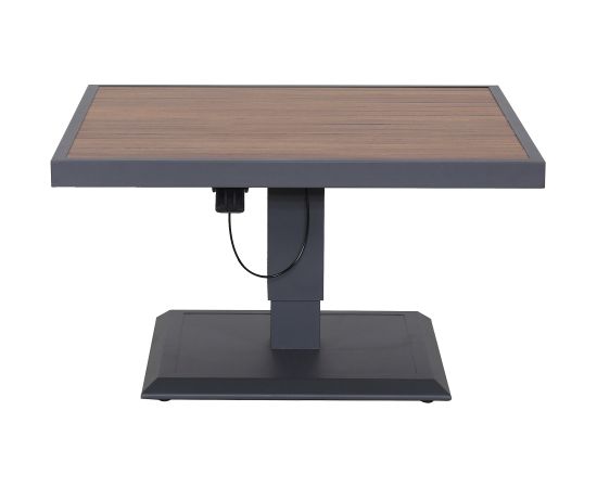 Table PARKER 90x90xH52-75cm, grey
