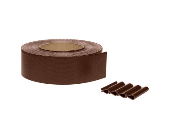 Žoga lamile MIKKO Economy 4,75x3500cm RAL8017, brūna + 28 gab. turētāji