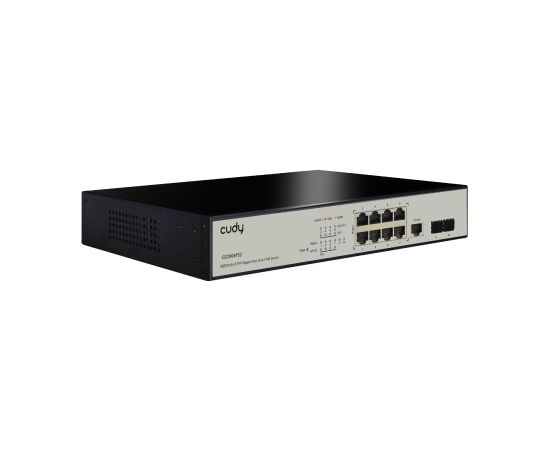 Cudy GS2008PS2 network switch Managed L2 Gigabit Ethernet (10/100/1000) Power over Ethernet (PoE) Black
