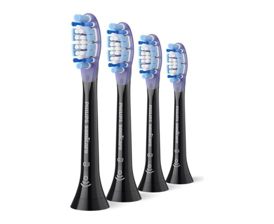 Philips Sonicare G3 Premium Gum Care zobu birstes uzgaļi, 4gab, melns - HX9054/88