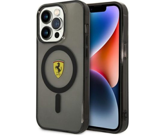 Ferrari FEHMP14XURKK iPhone 14 Pro Max 6.7" czarny|black hardcase Translucent Magsafe