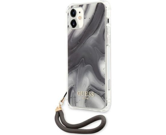 Guess GUHCP12SKSMAGR iPhone 12 mini 5,4" korpuss | pelēks cietais futrālis Marble Collection