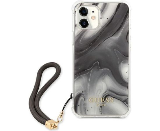 Guess GUHCP12SKSMAGR iPhone 12 mini 5,4" korpuss | pelēks cietais futrālis Marble Collection