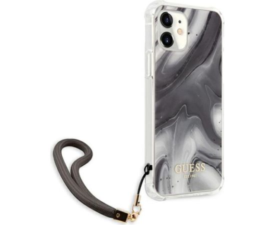 Guess GUHCP12SKSMAGR iPhone 12 mini 5,4" korpuss | pelēks cietais futrālis Marble Collection