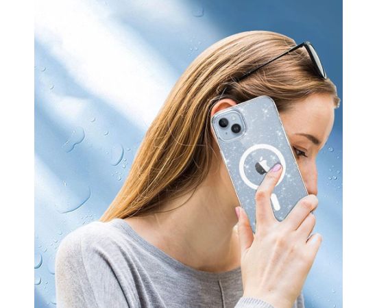 Tech-Protect FlexAir Hybrid MagSafe apvalks iPhone 13 | 14 - caurspīdīgs un ar spīdumiem