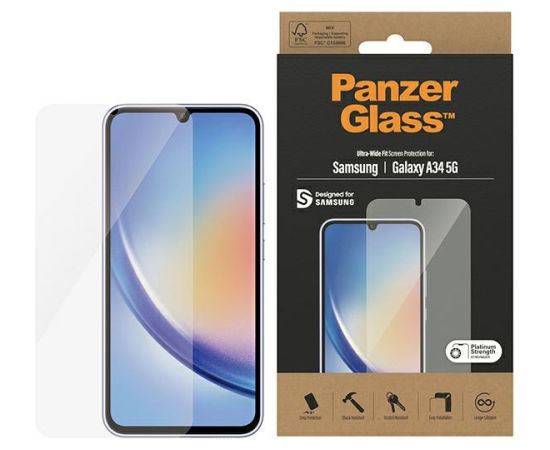 PanzerGlass Ultra-Wide Fit Sam A34 5G A346 Screen Protection 7327