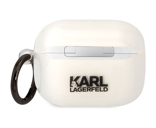 Karl Lagerfeld 3D logotips NFT Karl Head TPU korpuss priekš Airpods Pro White