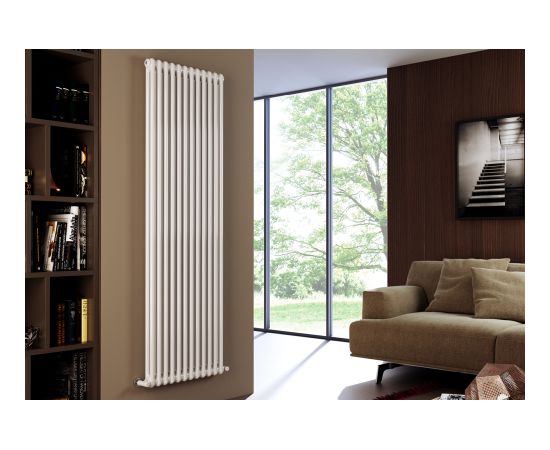 Cordivari radiators Ardesia 2 rindu, H-1500, 10 sekcijas, grīdas AS6, balts RAL9010