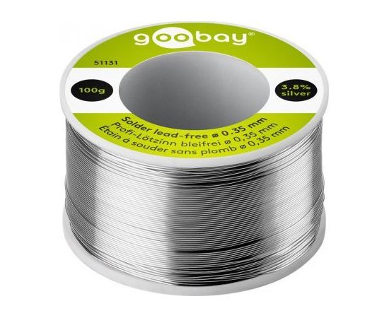 Goobay Soldering wire, lead free, 100-g reel, 0.35 mm, Sn95.8