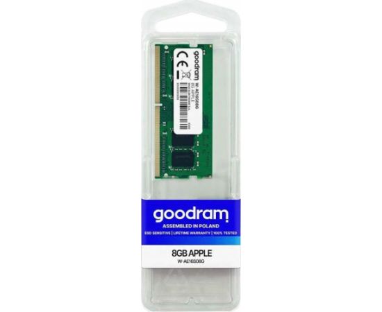 RAM GoodRam DEDICATED APPLE 8GB 1600MHz PC3L-12800S DDR3 SODIMM DR