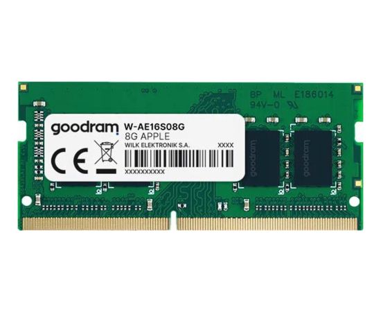 RAM GoodRam DEDICATED APPLE 8GB 1600MHz PC3L-12800S DDR3 SODIMM DR