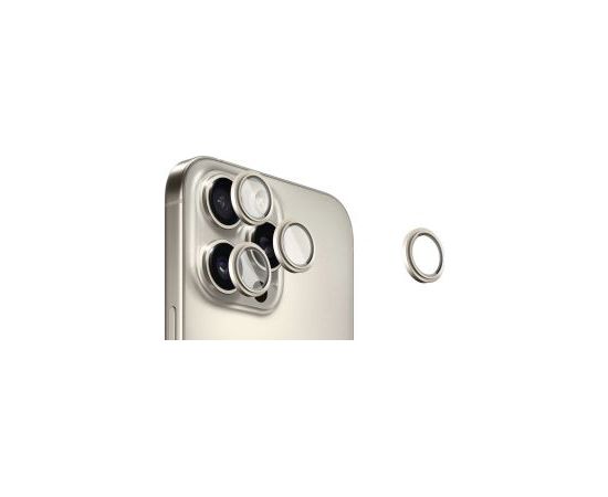 Evelatus Apple  iPhone 16 Pro / 16 Pro Max Camera Lens Protector Armor Natural Titanium