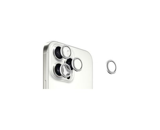 Evelatus Apple  iPhone 16 Pro / 16 Pro Max Camera Lens Protector Armor White Titanium