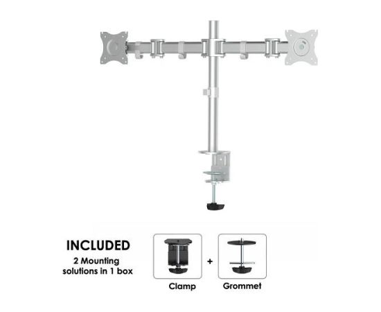 Newstar MONITOR ACC DESK MOUNT 10-27"/NM-D135DSILVER NEOMOUNTS