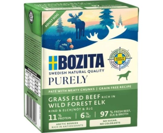 BOZITA Purely wołowina z łosiem pasztecik z kawałkami mięsa 370g