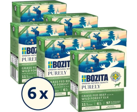 BOZITA Purely wołowina z łosiem pasztecik z kawałkami mięsa 370g