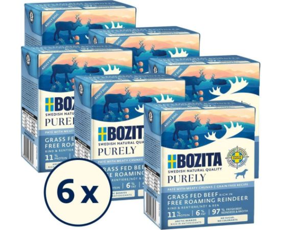 BOZITA Purely wołowina z reniferem pasztecik z kawałkami mięsa 370g