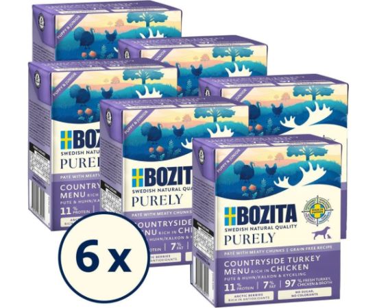 BOZITA Purely indyk z kurczakiem pasztecik z mięsem dla szczeniąt 370g