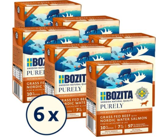 BOZITA Purely wołowina z łososiem pasztecik z kawałkami mięsa 370g