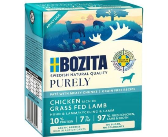 BOZITA Purely kurczak z jagnięciną pasztecik z kawałkami mięsa 370g