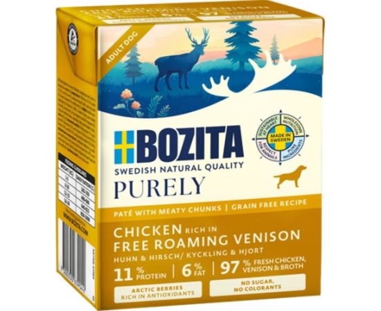 BOZITA Purely kurczak z dzikiem pasztecik z kawałkami mięsa 370g