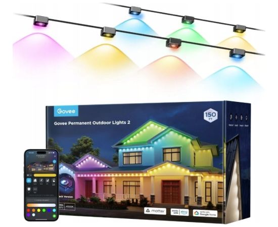 Govee H705E Permament Outdoor Lights 2 30m | LENTA LED | RGBICW, Wi-Fi, Bluetooth, IP67