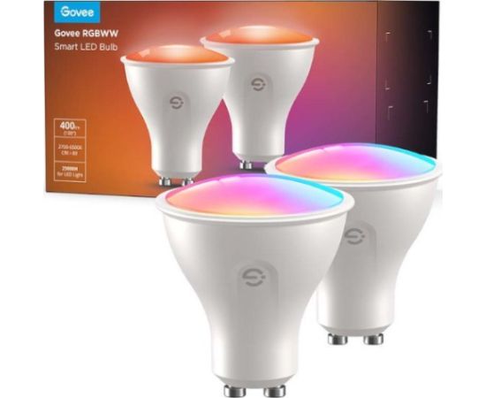 Govee H600D GU10 Light bulb 2-pack |LED SPULDZE RGBWW | 400 lm, Wi-Fi, Bluetooth