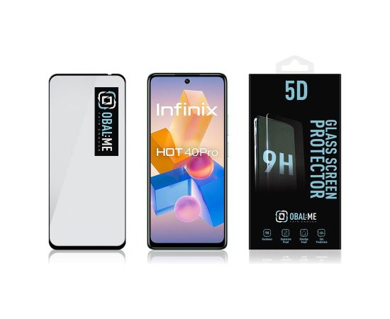 OBAL:ME 5D Glass Screen Protector for Infinix Hot 40 Pro Black