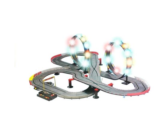 Leantoys Racing Track 2 Cars Controllers Loop Lights Slot Cars