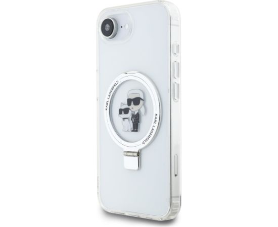Karl Lagerfeld Ringstand Karl and Choupette MagSafe Case Aizsargapvalks priekš Apple iPhone 16e