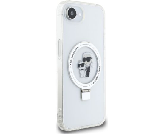 Karl Lagerfeld Ringstand Karl and Choupette MagSafe Case Aizsargapvalks priekš Apple iPhone 16e