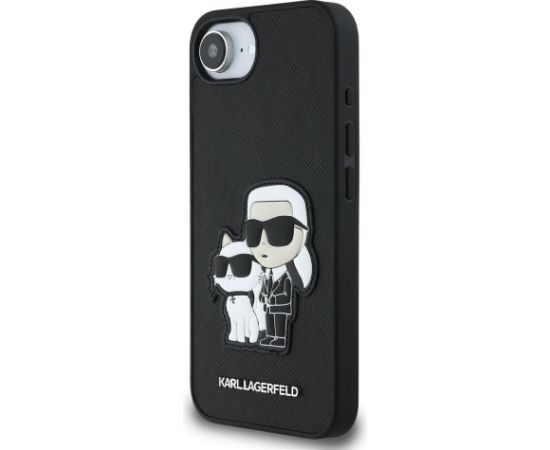 Karl Lagerfeld PU Saffiano Karl and Choupette Case Aizsargapvalks priekš Apple iPhone 16e