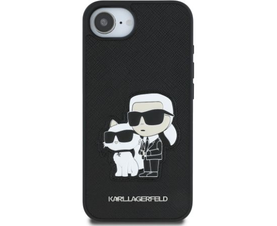Karl Lagerfeld PU Saffiano Karl and Choupette Case Aizsargapvalks priekš Apple iPhone 16e