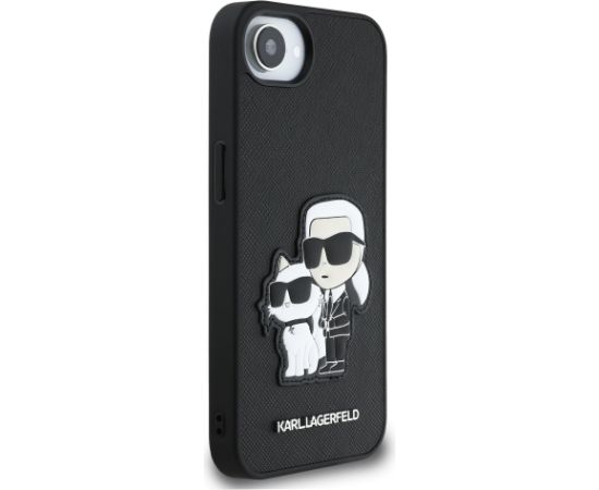 Karl Lagerfeld PU Saffiano Karl and Choupette Case Aizsargapvalks priekš Apple iPhone 16e