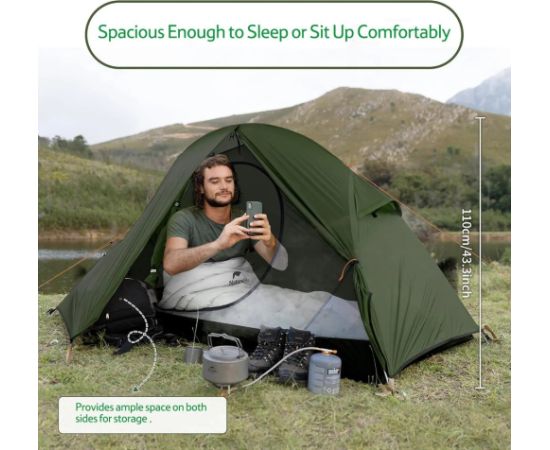 Naturehike hiking tent NH18A095-D - forest green