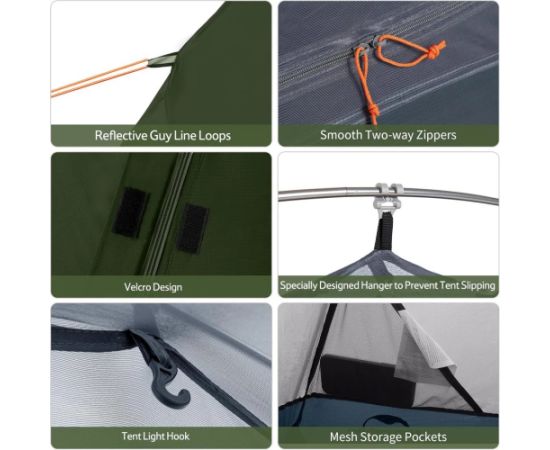 Naturehike hiking tent NH18A095-D - forest green
