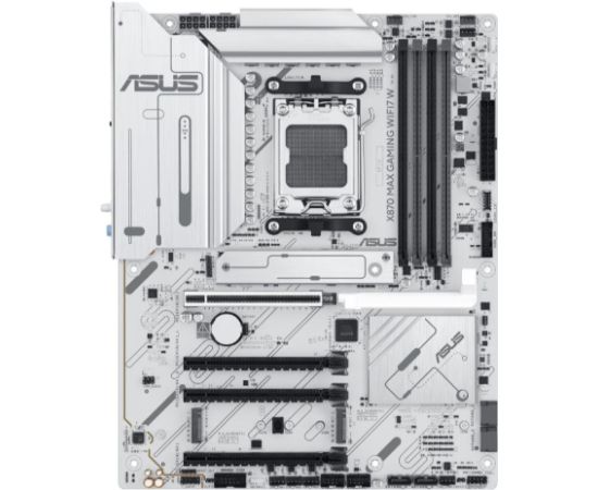 Mainboard ASUS AMD X870 SAM5 ATX Memory DDR5 Memory slots 4 1xPCI-Express 3.0 16x 2xPCI-Express 4.0 16x 1xPCI-Express 5.0 16x 3xM.2 1xHDMI 4xUSB 2.0 4xUSB 3.2 2xUSB-C 1xOptical S/PDIF 1xRJ45 3xAudio port X870MAXGAMINGWIFI7W