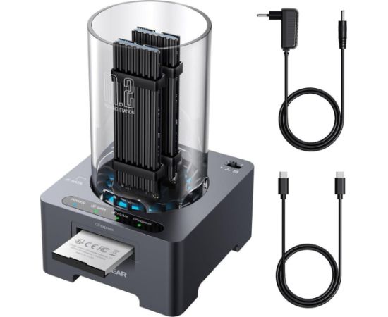 DOKSTACIJA  Graugear Docking + Kartenleser für 1x M.2 NVMe, 1x M.2 NGFF, 1x CF-Express