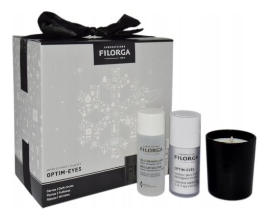 Filorga SET (OPTIM EYES 3in1 EYE CONTOUR CREAM 15ML + MICELLAR SOLUTION 50ML + SCENTED CANDLE)