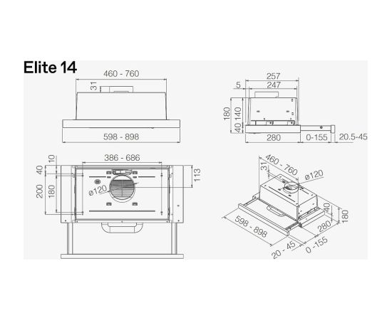 Elica ELITE 14 PLUS BL/A/60
