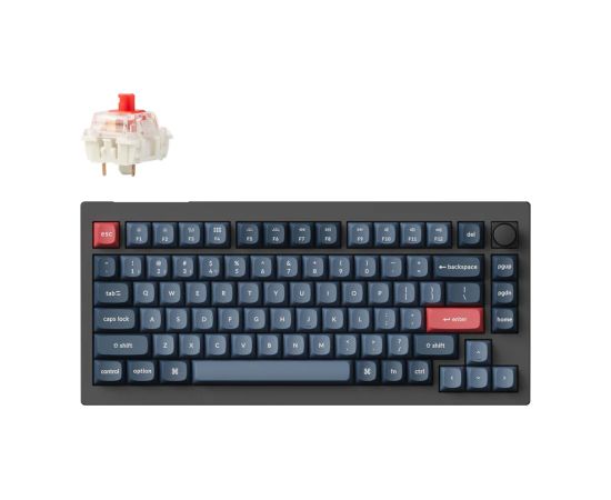 Keychron V1 MAX 75% Bezvadu Mehāniskā Tastatūra / Brown Switch
