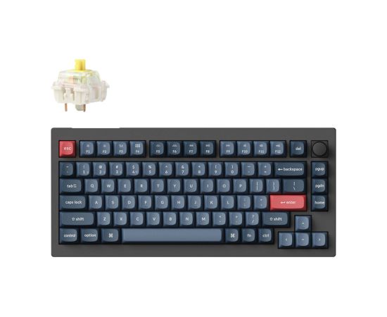 Keychron Keyboard V1 Max 75% Mehāniskā tastatūra / Banana Switch