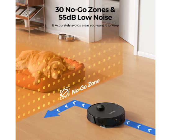 Lubluelu L15 Plus Robot Vacuum 3-in-1 5000Pa LiDAR Pašiztukšanas Stacija Melns