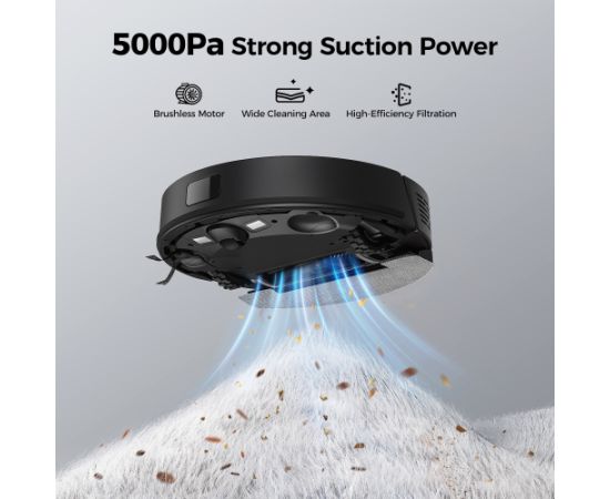 Lubluelu L15 Plus Robot Vacuum 3-in-1 5000Pa LiDAR Pašiztukšanas Stacija Melns