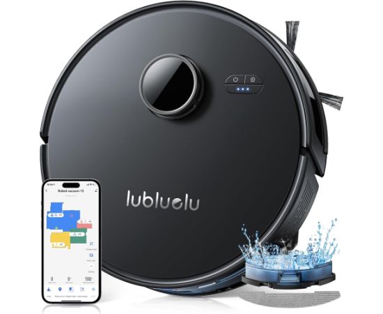 Lubluelu L15 Робот-пылесос 3-в-1 5000Pa LiDAR Управление через приложение Черный