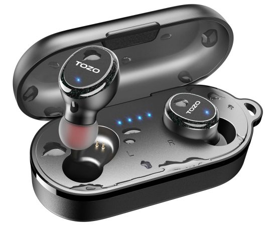 TOZO T10S True Wireless Stereo (TWS) In-Ear USB Type-C Bluetooth Headset Black